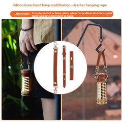 Camping Lantern Leather Hang Rope 3-piece Suit For Beibang Edison Camping Lantern