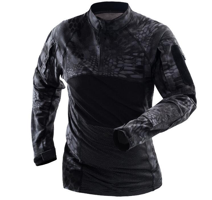 Tactical Shirt Long Sleeve Top Camo Airsoft Outdoor Sports Combat Shirt - Survival Pro Store