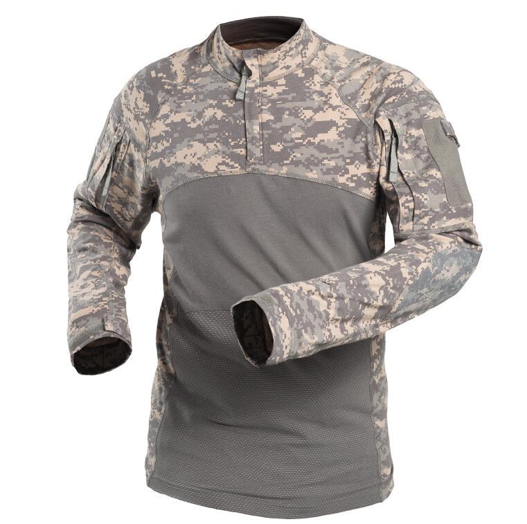 Tactical Shirt Long Sleeve Top Camo Airsoft Outdoor Sports Combat Shirt - Survival Pro Store