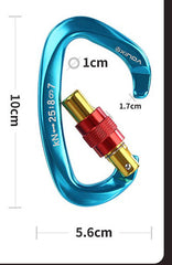 Outdoor Professional Rock Climbing Main Lock Carabiner Small D-shaped Main Lock Outdoor Quick-hanging Buckle Safety Buckle Rock Climbing Equipment - Survival Pro Store