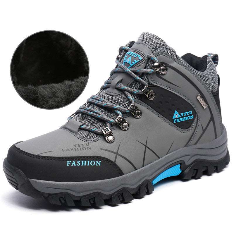 Men'S High-Top Hiking Shoes, Cross-Country Running Shoes, Outdoor Extra-Large Size Hiking Shoes - Survival Pro Store