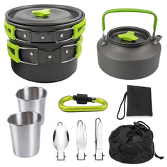 Outdoor Portable Cookware Mess Kit Camping Hiking Picnic - Survival Pro Store