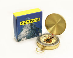 Metal flip compass outdoor compass pocket watch copper compass - Survival Pro Store