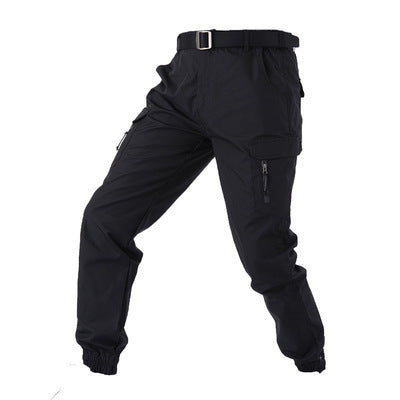 Camouflage Tactical Pants Lattice Fanshui 65 35 Plaid Tactical Pants Drawstring Feet - Survival Pro Store