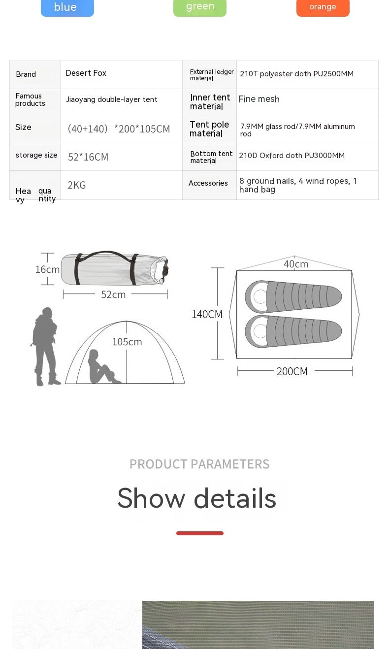 Outdoor Camping Double-layer Camping Tent - Survival Pro Store