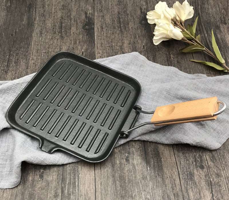 Camping Cookware Cast Iron Steak Skillet Folding Pan - Survival Pro Store