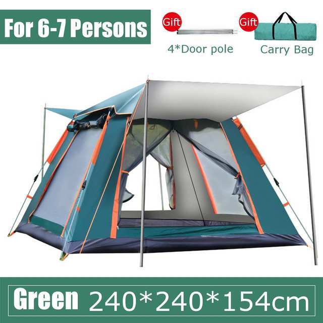 Portable Single-Layer Camping Tent | 215x215x142CM | Lightweight | Waterproof | Ideal for Mountaineering and Fishing