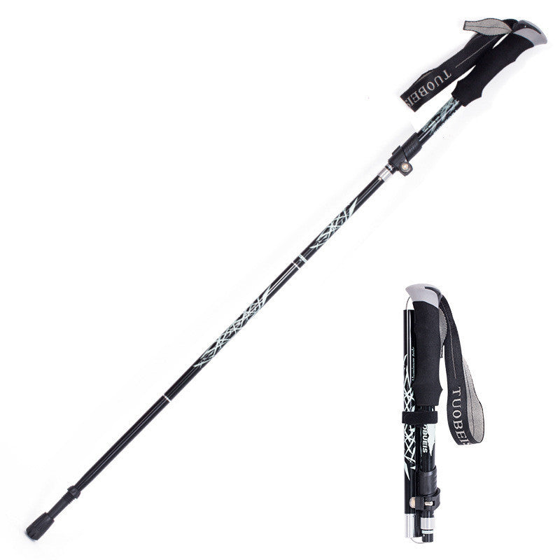 Ultralight Aluminum Alloy 5Sections Walking Poles Adjustable Trekking Poles Telescopic Walking Sticks Anti Shock Hiking Stick - Survival Pro Store