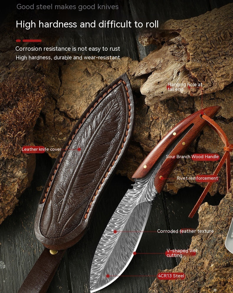 Outdoor Survival Integrated Camping Handle Meat Multi-functional Knife