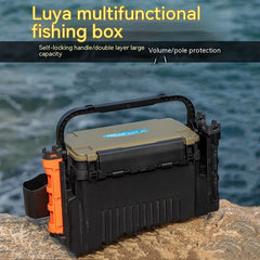 Multi-functional Lure Tool Storage Plastic Fishing Pole Rack Outdoor Fishing Box