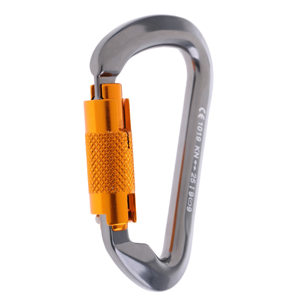 D Type Automatic Lock Climbing Main Lock Climbing Buckle Safety Lock - Survival Pro Store