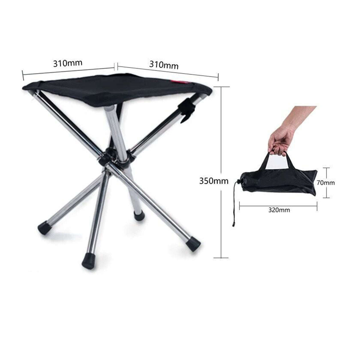 Tie Stainless Steel Camping Chair Bench - Survival Pro Store