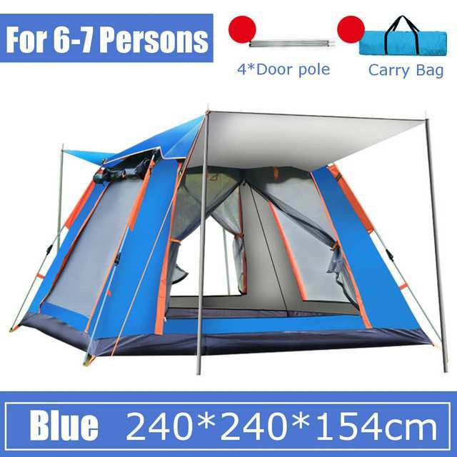 Portable Single-Layer Camping Tent | 215x215x142CM | Lightweight | Waterproof | Ideal for Mountaineering and Fishing