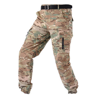 Camouflage Tactical Pants Lattice Fanshui 65 35 Plaid Tactical Pants Drawstring Feet - Survival Pro Store