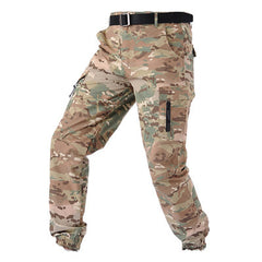 Camouflage Tactical Pants Lattice Fanshui 65 35 Plaid Tactical Pants Drawstring Feet - Survival Pro Store