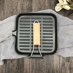 Camping Cookware Cast Iron Steak Skillet Folding Pan - Survival Pro Store