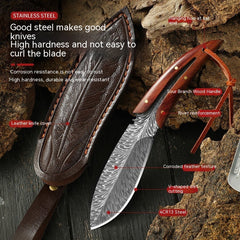 Outdoor Survival Integrated Camping Handle Meat Multi-functional Knife