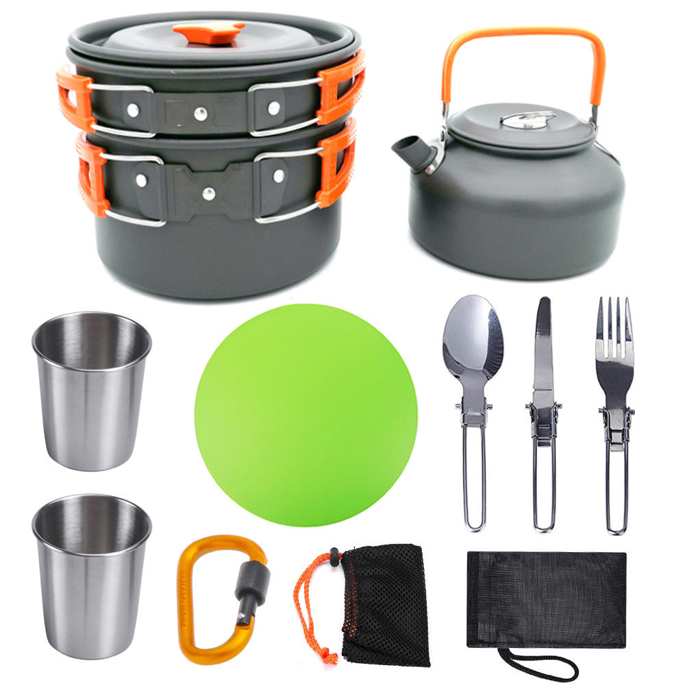 Outdoor Camping Cookware Travel Tableware Cutlery Utensils Hiking Picnic Camping Cookware Set - Survival Pro Store