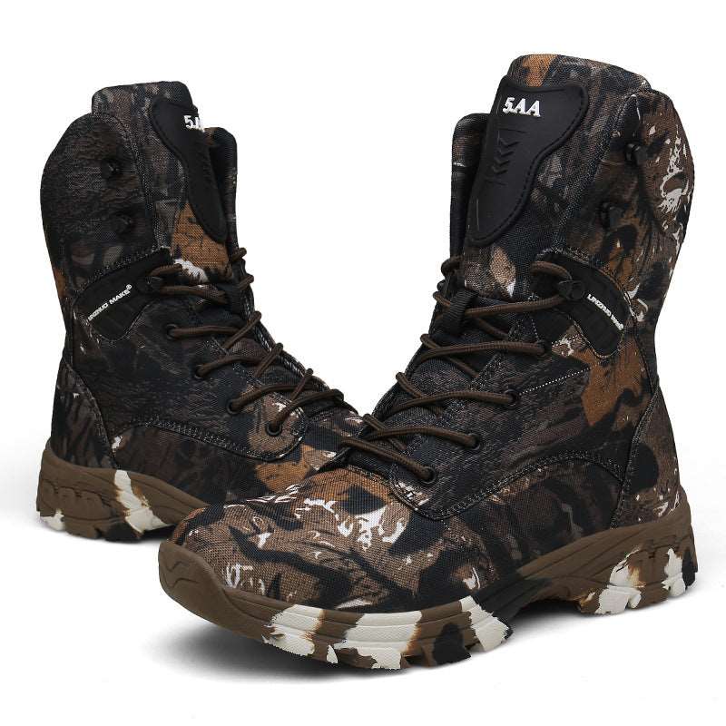 High-Top Tactical Boots - Men's Snow Hiking Training Shoes