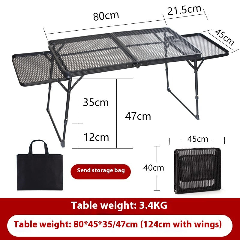 Outdoor Folding Table Portable Round Picnic Table Camping - Survival Pro Store