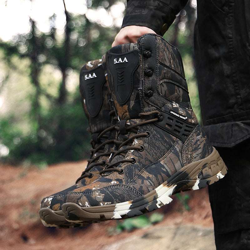 High-Top Tactical Boots - Men's Snow Hiking Training Shoes