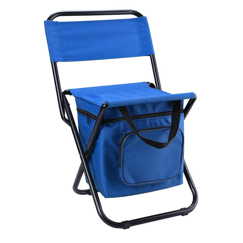 Folding Fishing Chair Backpack Insulation with Cooler Bag Portable Folding Beach Chair Seat Camping Chairs Folding Stool Chair - Survival Pro Store