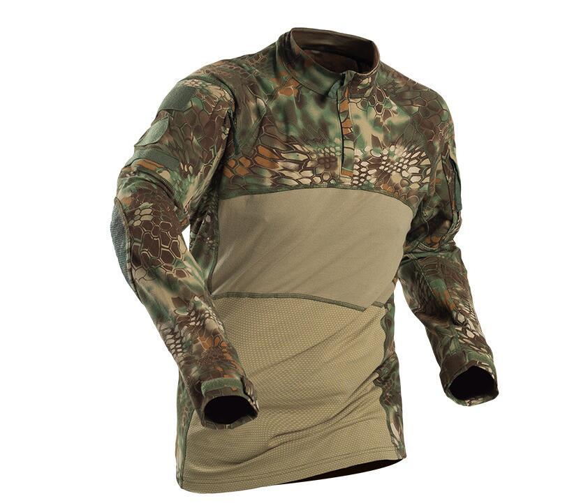 Tactical Shirt Long Sleeve Top Camo Airsoft Outdoor Sports Combat Shirt - Survival Pro Store