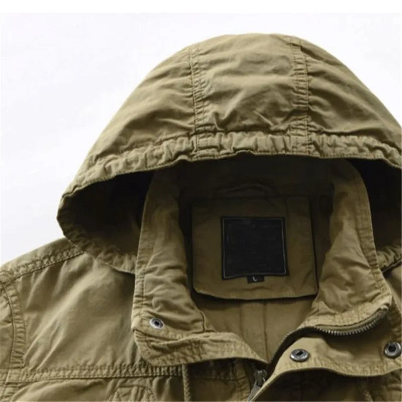 Men’s Military Trench Coat | Double-Breasted Casual Windbreaker