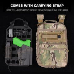 12.5 Inch Molle Car Seat Back Organizer | Tactical Storage Plate for Mag Pouch, Airsoft, and Pistol Holster Bag