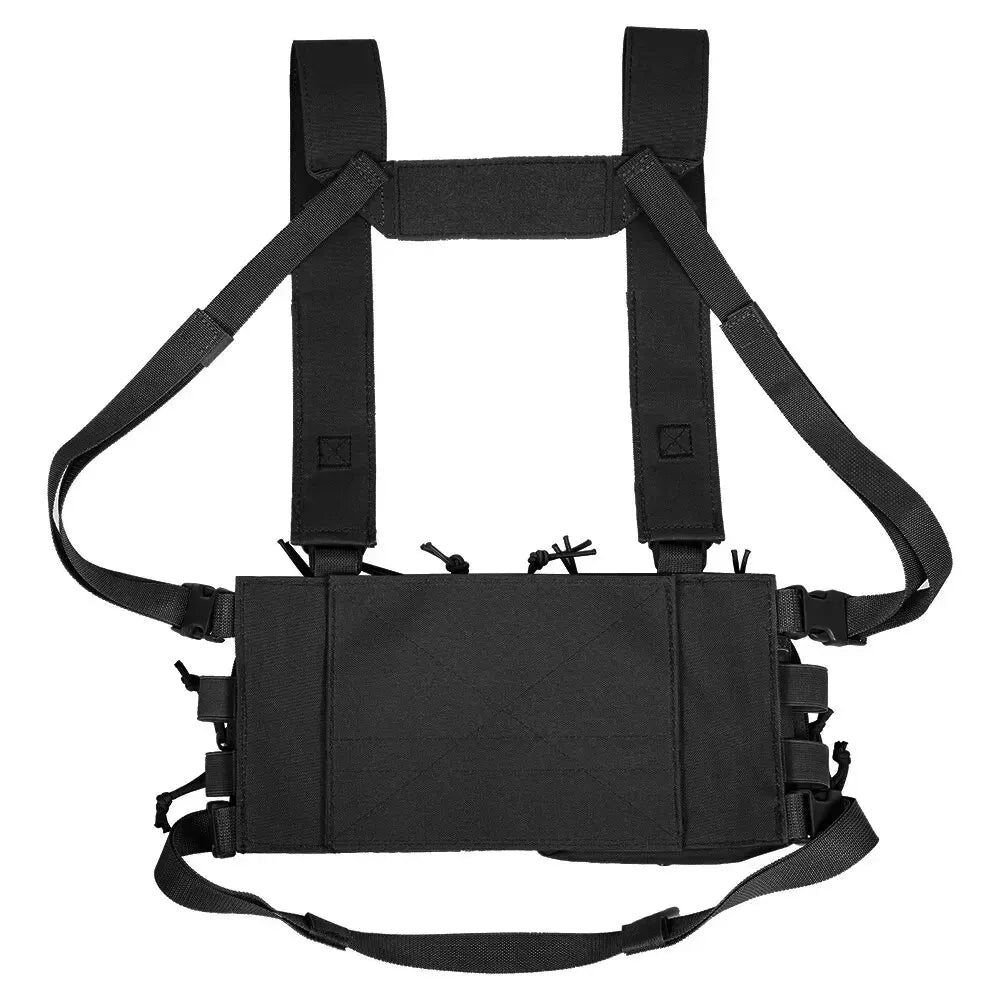 Multifunctional Tactical Chest Vest Rig Bag - Camouflage Strap with Multi-Pockets for Outdoor Camping and Field Training