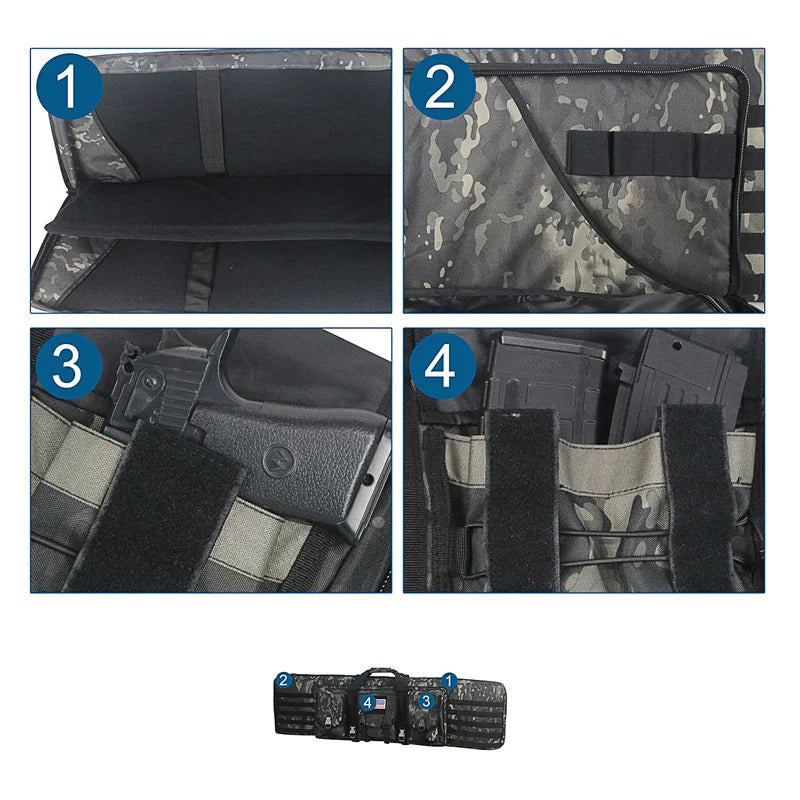 Tactical Gun Bag Double Rifle Military Case