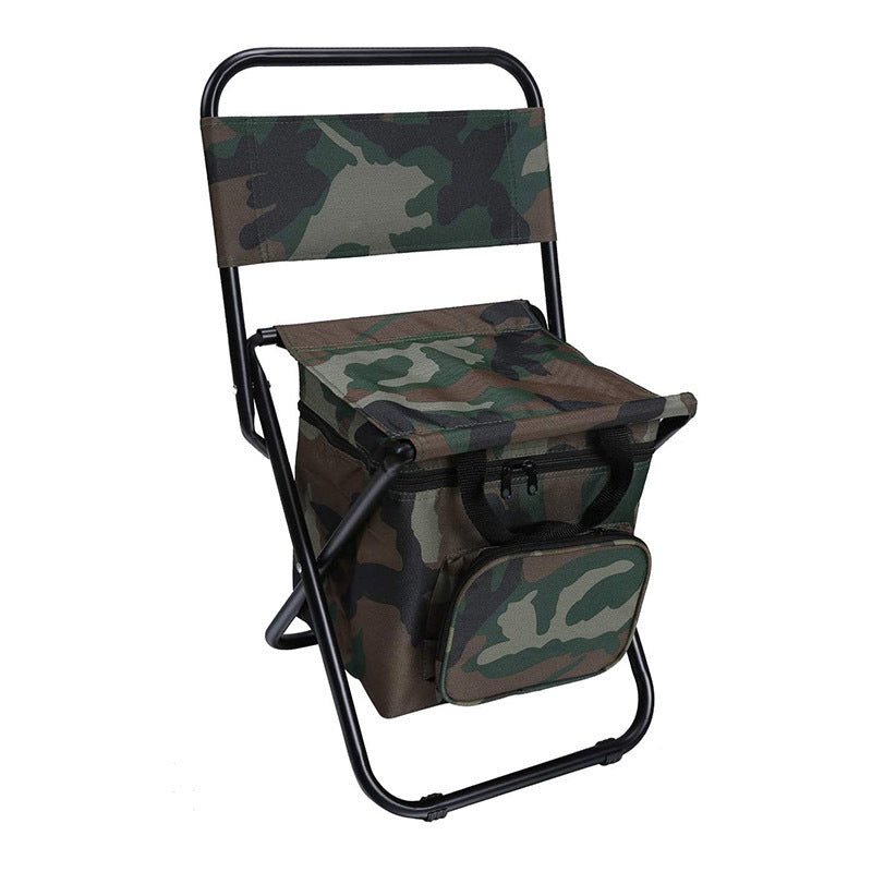 Folding Fishing Chair Backpack Insulation with Cooler Bag Portable Folding Beach Chair Seat Camping Chairs Folding Stool Chair - Survival Pro Store