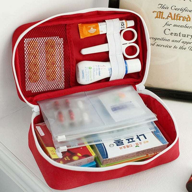 Empty Large First Aid Kit Medicines Outdoor Camping Survival Handbag Emergency Kits Travel Medical Bag Portable Storage Bag Red