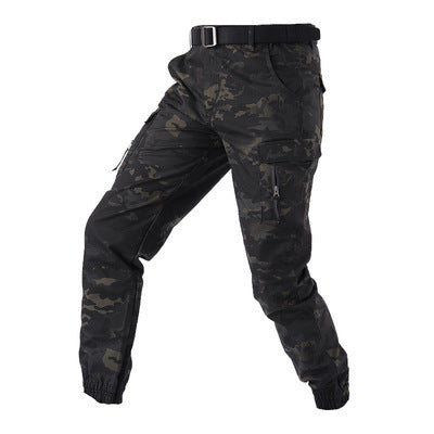 Camouflage Tactical Pants Lattice Fanshui 65 35 Plaid Tactical Pants Drawstring Feet - Survival Pro Store