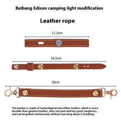 Camping Lantern Leather Hang Rope 3-piece Suit For Beibang Edison Camping Lantern