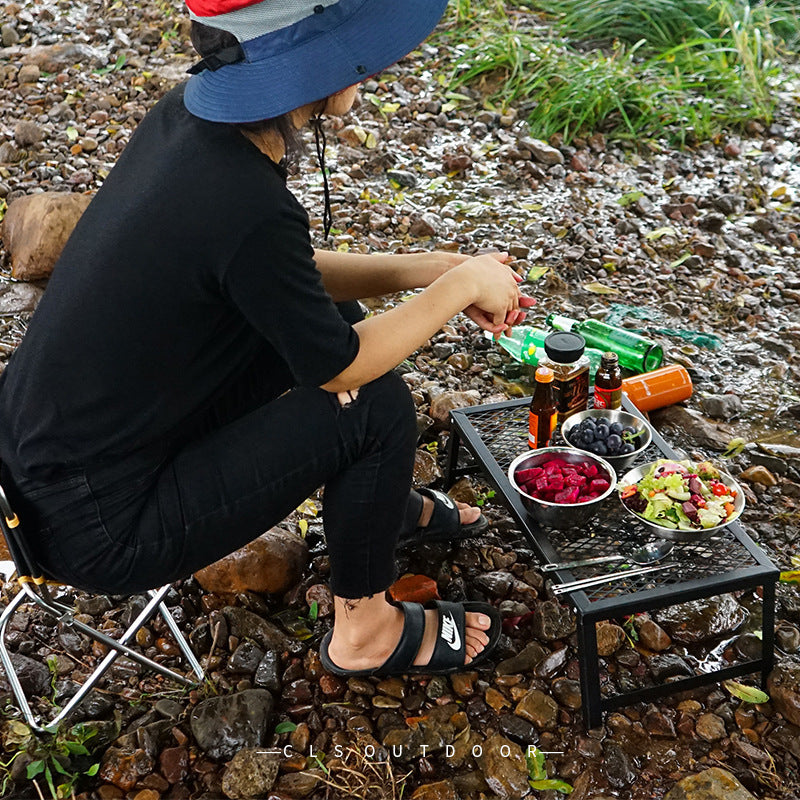 Outdoor Folding Mesh Table Camping Lightweight Waterproof - Survival Pro Store