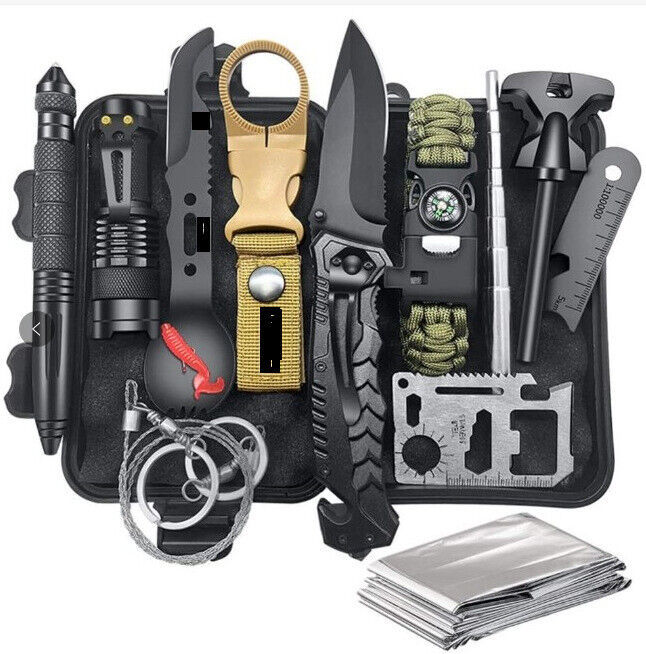 14in1 Outdoor Emergency Survival Gear Kit Camping Hiking Survival Gear Tools