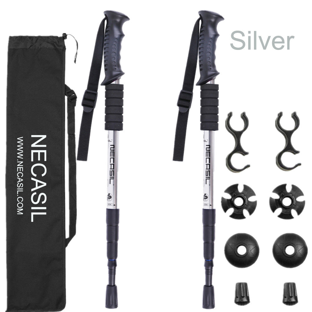 Newcastle Four-section Trekking Straight Trekking Poles - Survival Pro Store