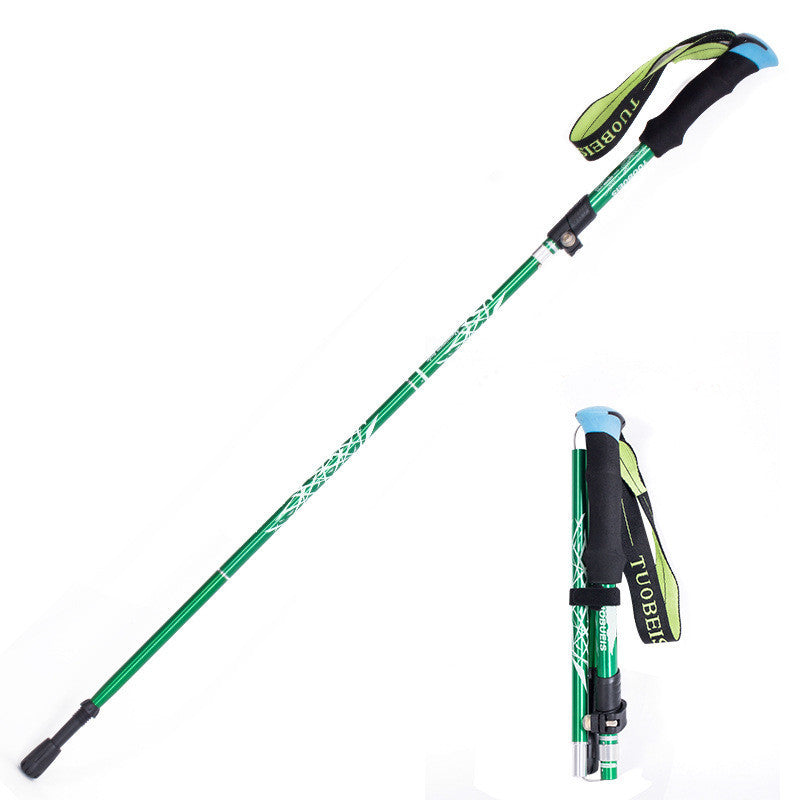 Ultralight Aluminum Alloy 5Sections Walking Poles Adjustable Trekking Poles Telescopic Walking Sticks Anti Shock Hiking Stick - Survival Pro Store