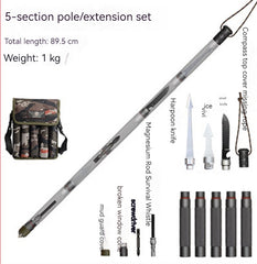 Multifunction Trekking Poles Outdoor Cane With T Head - Survival Pro Store