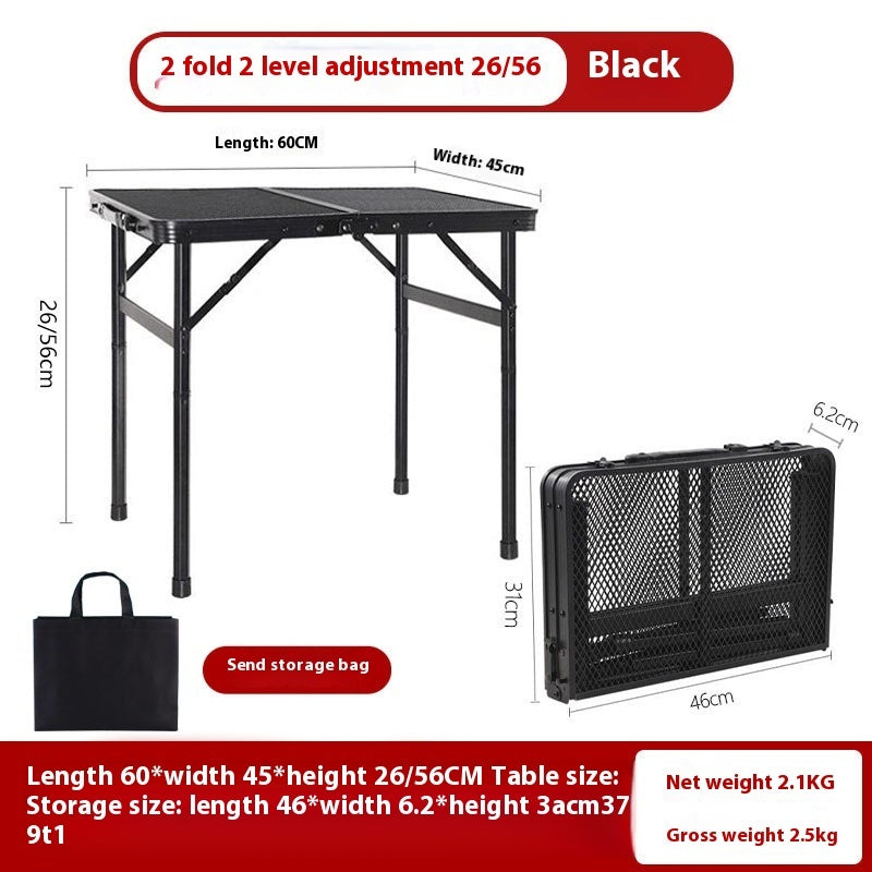 Outdoor Folding Table Portable Round Picnic Table Camping - Survival Pro Store