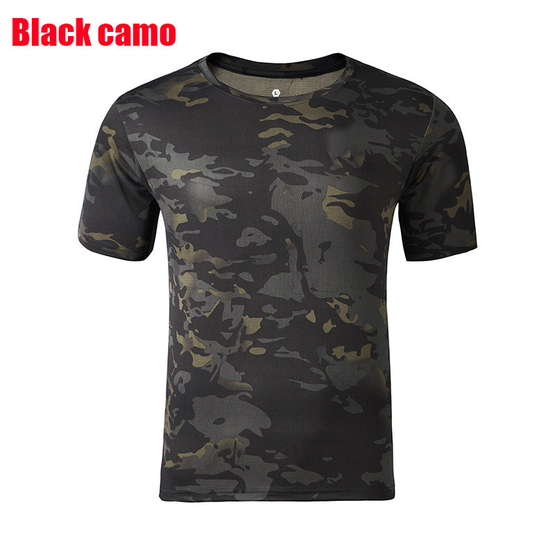 Tactical Camouflage T-shirt Outdoor T-shirt Outdoor Camouflage Short Sleeve Tactical Short Sleeve - Survival Pro Store