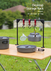 Outdoor Camping Rack For Desk Adjustable Base Clamp Small Hanging Rack For Pot Stove Cookware Desktop Storage Hook For Picnic - Survival Pro Store