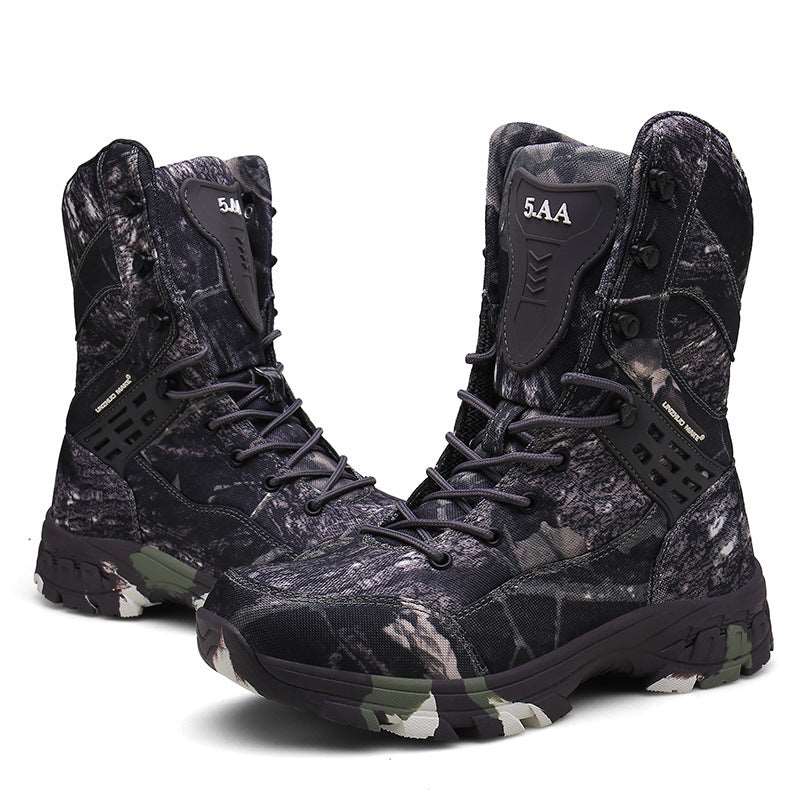 High-Top Tactical Boots - Men's Snow Hiking Training Shoes