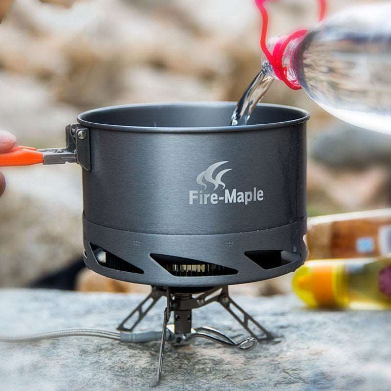 Camping Utensils Dishes Cookware Set For Picnic Hiking Heat Exchanger Pot Kettle Outdoor Tourism Tableware Heat Collecting Hard Alumina - Survival Pro Store