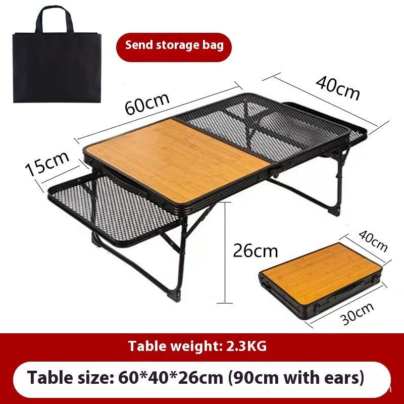 Outdoor Folding Table Portable Round Picnic Table Camping - Survival Pro Store